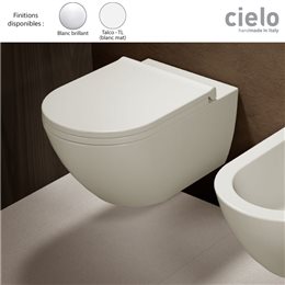 Cuvette WC suspendue design ENJOY de Ceramica Cielo, céramique blanche
