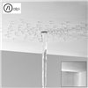 Pomme de douche plafond invisible 54x54 cm design FADE de Alpi, jet cascade cristal