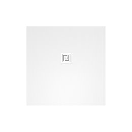 Receveur douche carré blanc ARDESIA extra-plat, résine texturée, 80x80 - 90x90 - 100x100 cm