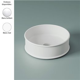 Vasque ronde à poser Ø44 cm design ATELIER de Artceram, céramique blanche