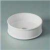 Vasque ronde à poser Ø44 cm design ATELIER de Artceram, céramique blanc mat