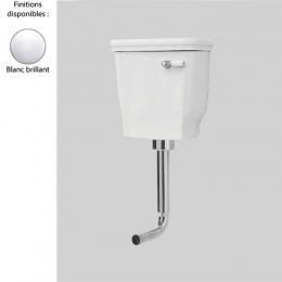 Réservoir WC suspendu basse position Ellade de Hidra Ceramica, céramique blanc brillant