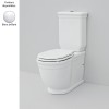 Cuvette WC rétro avec réservoir attenant Ellade de Hidra Ceramica, sortie duale, céramique blanc brillant