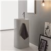 Lavabo colonne à poser au sol MOON de Scarabeo + porte-serviettes, céramique blanc ou noir