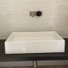 Vasque rectangulaire à poser 60x40 cm design TEOREMA 2.0 de Scarabeo, céramique blanc brillant_A2