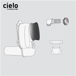 Kit effet d'eau pour urinoir BALL/MINI BALL de Ceramica Cielo, chromé ou blanc