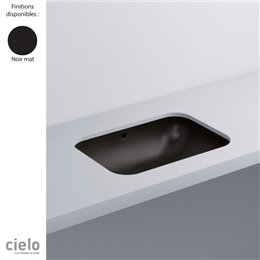 Vasque rectangulaire sous plan 48x35 cm ENJOY de Ceramica Cielo, céramique noir mat
