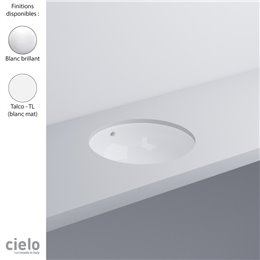 Vasque ronde sous plan Ø40 cm ENJOY de Ceramica Cielo, céramique blanche