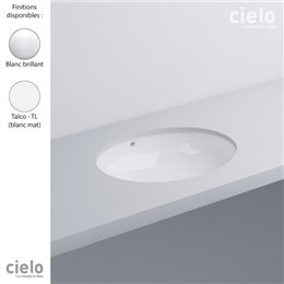 Vasque ovale sous plan 52x45 cm ENJOY de Ceramica Cielo, céramique blanc brillant ou blanc mat