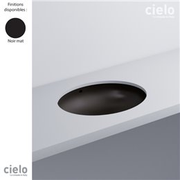 Vasque ovale sous plan 52x45 cm ENJOY de Ceramica Cielo, céramique noir mat
