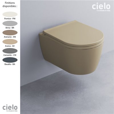 Petit toilettes WC suspendu design SMILE MINI 35x48, céramique CIELO