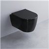 Cuvette WC suspendue compacte SMILE MINI 35x48 cm de Cielo Ceramica, céramique noir brillant