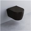 Cuvette WC suspendue compacte SMILE MINI 35x48 cm de Cielo Ceramica, céramique noir mat