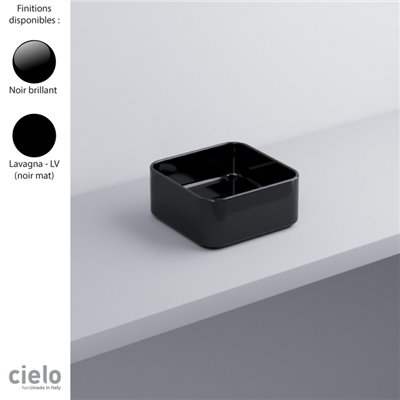 Vasque carrée à poser 25x25 cm MINIMO-SHUI COMFORT en céramique noir