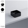 Petite vasque carrée à poser 25x25 cm MINIMO-SHUI COMFORT de Ceramica Cielo, céramique noire