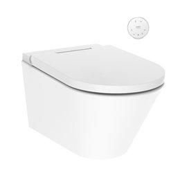 WC lavant/séchant télécommandé AXENT ONE PLUS avec cuvette suspendue design