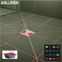 Rehausseur PURE avec grille 9x9 cm en inox 16 coloris pour siphons de sol DALLDRAIN de Dallmer