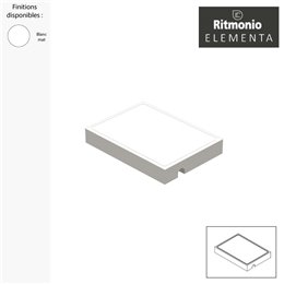 Tablette porte-savon ELEMENTA de Ritmonio, résine acrylique blanc mat