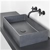 Vasque rectangulaire à poser 64x36 cm design BOX de Gravelli, béton poli anthracite_A2