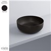 Vasque ronde à poser Ø40xH15 cm design ERA de Ceramica Cielo, céramique noir mat
