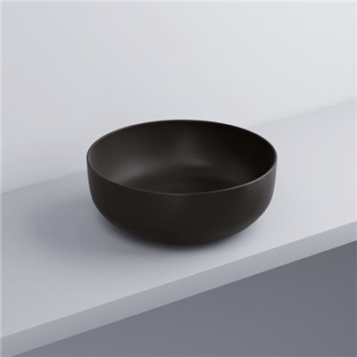 Vasque ronde à poser Ø40xH15 cm ERA SMALL, céramique noir mat
