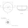 Schéma technique vasque ronde à poser Ø40xH15 cm design ERA de Ceramica Cielo
