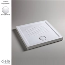 Receveur douche carré SETTANTA H7, céramique blanc brillant, 80x80 cm