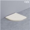Receveur douche angle rond SESSANTA H6 de Ceramica Cielo, céramique blanc mat, 90x90 cm