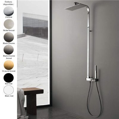 Colonne douche mitigeur ARCHE, pommeau 26x36 cm