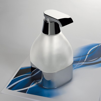 Distributeur de savon à poser ALIZE 500 ml en verre dépoli