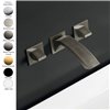 Parties externes mélangeur lavabo mural 3 trous ARCHE de Treemme, saillie 19 cm, laiton 7 finitions