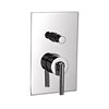 Parties externes mitigeur douche encastré 2 sorties ARCHE, inverseur auto, laiton chromé