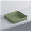 Vasque carrée semi-encastrée 40x40 cm ENJOY, céramique Agave_P1