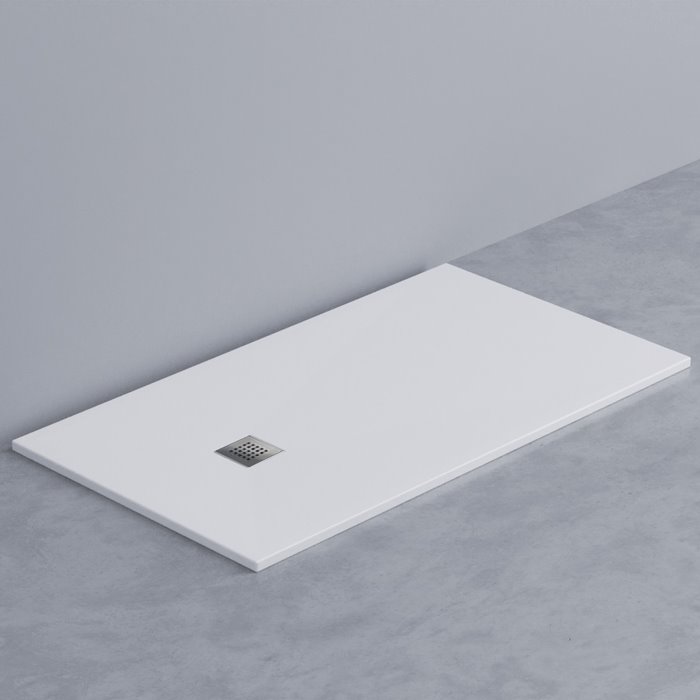 Receveur douche rectangulaire INFINITO H3, céramique blanche, largeur 90  cm, 3 longueurs