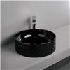 Vasque ronde à poser Ø44 cm ROMBO, céramique noire brillante