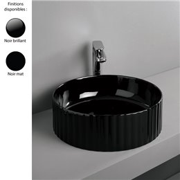 Vasque ronde à poser Ø44 cm MILLERIGHE, céramique noire