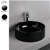 Vasque ronde à poser Ø44 cm MILLERIGHE, céramique noire