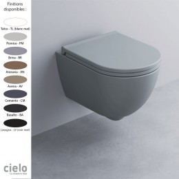 Cuvette WC sans bride suspendue ENJOY MINI 35x48 cm de Ceramica Cielo, céramique Terre di Cielo