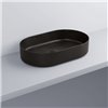 Vasque ovale à poser 60x38 cm SHUI COMFORT, céramique noir mat (lavagna)