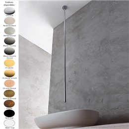 Bec lavabo plafond 161 cm section ronde TREEMME, laiton 12 finitions