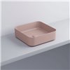 Vasque carrée à poser 40x40 cm design SHUI COMFORT de Ceramica Cielo, céramique cipria_P2