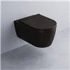 Cuvette WC suspendue sans bride SMILE, céramique noir mat (Lavagna)