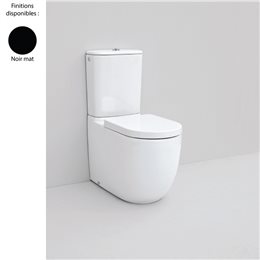 Cuvette WC pour réservoir attenant design FILE 2.0 de Artceram, sortie duale, céramique noir mat - P3