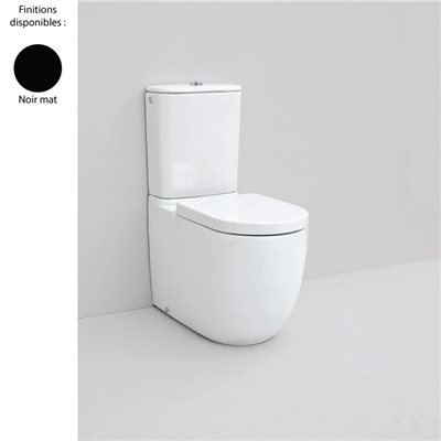 Pack WC monobloc FILE 2.0, sortie duale, céramique noir mat