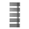 Sèche-serviettes mixte noir VERONA 120x50 cm, réversible,568/400W