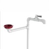 Mitigeur lavabo sur pied avec porte-savon design TU-YO blanc-rouge_D1