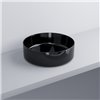 Vasque ronde à poser Ø40 cm SHUI COMFORT, céramique noire brillant