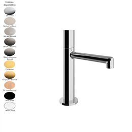 Mitigeur lavabo à poser T30, bec haut 10 cm, manette lisse