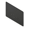 Plaque de déclenchement chasse WC 25x16 cm en inox PVD noir de Quadro Design
