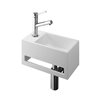Lave-mains compact 33x18 cm + porte-serviettes, trou de robinet gauche_P1